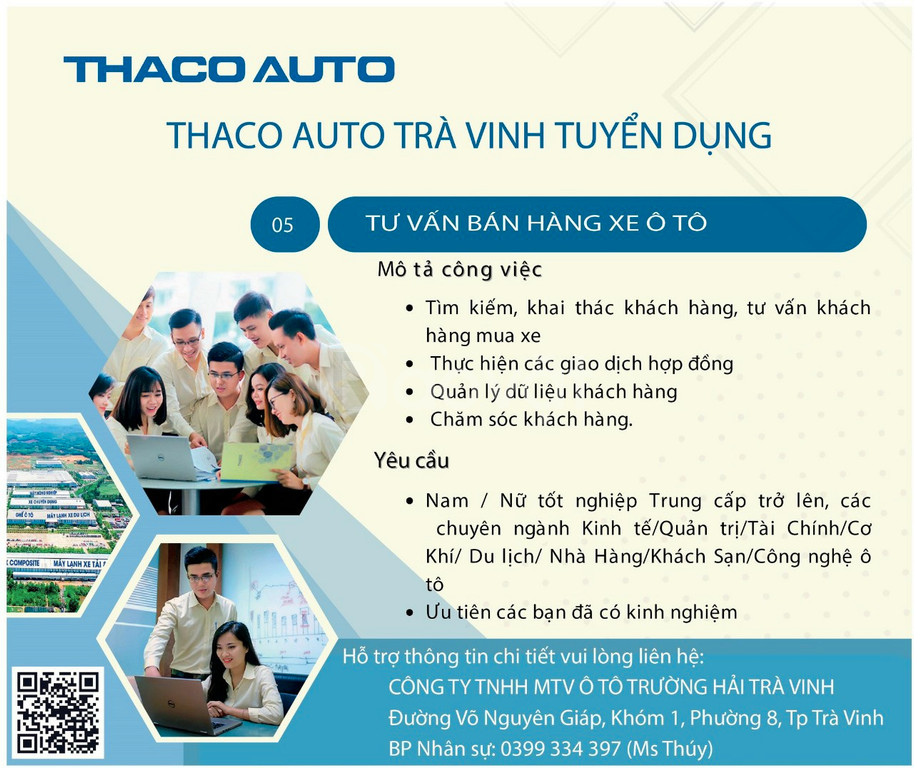 Tuyển Tư vấn bán hàng xe ô tô